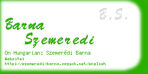 barna szemeredi business card